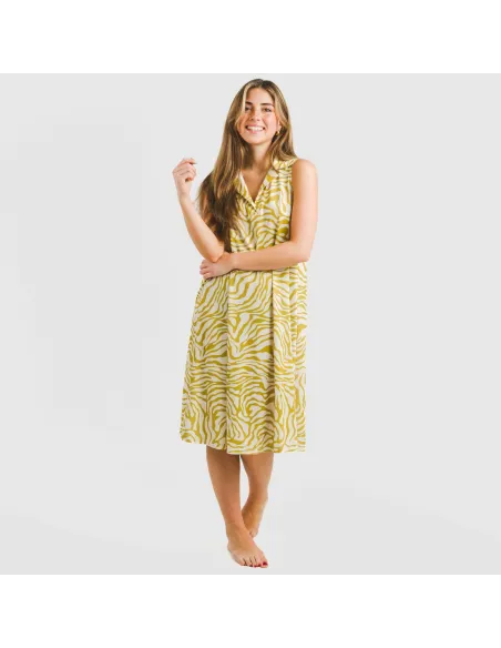 Vestido curto com gola e lapela soft Palmina lima vestidos-mulher
