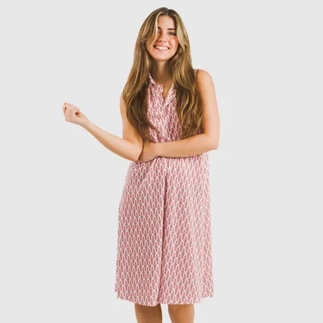 Vestido curto com gola e lapela soft Serbia marsala vestidos-mulher