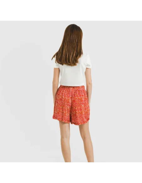 Calções viscosa bambula Silda cor telha pantalones-comodos-mujer