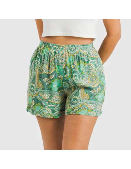 Calções viscosa bambula Patme verde pantalones-comodos-mujer
