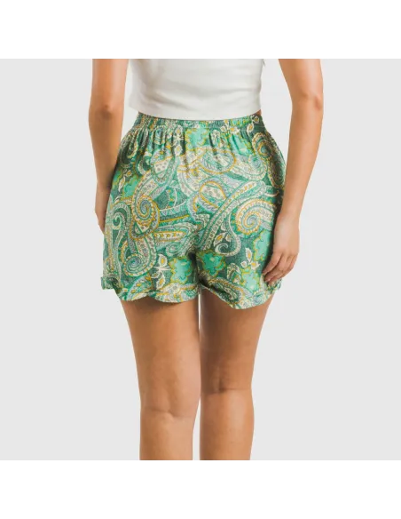 Calções viscosa bambula Patme verde pantalones-comodos-mujer