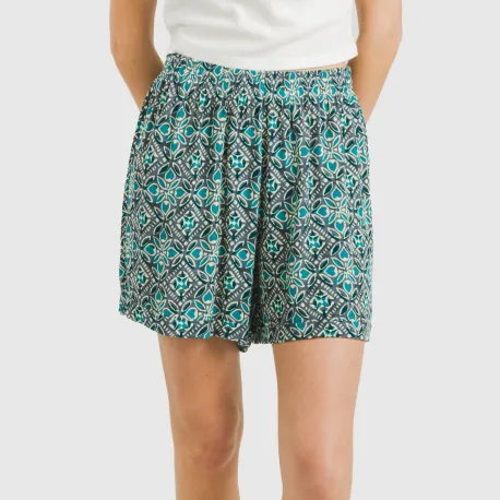 Calções viscosa bambula Malura água marinha pantalones-comodos-mujer