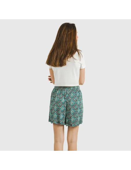 Calções viscosa bambula Malura água marinha pantalones-comodos-mujer
