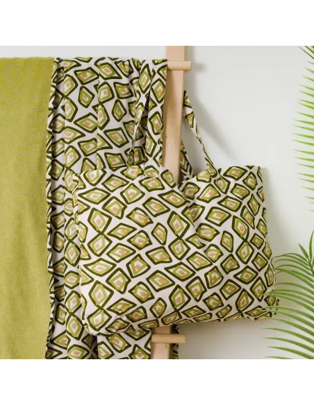 Pack Toalha Pareo + Bolsa Liuvia verde caça praia