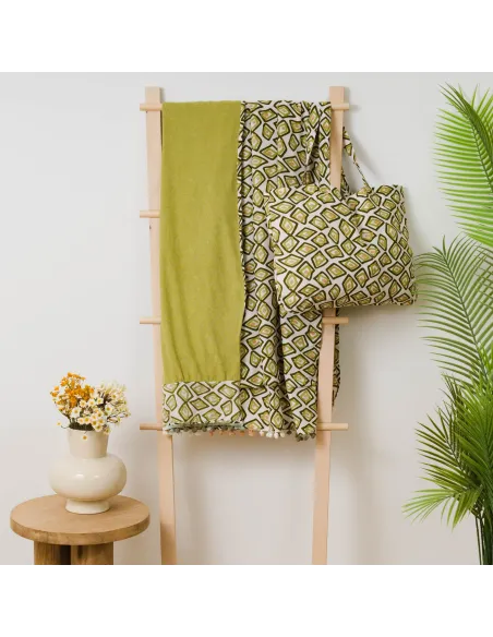 Pack Toalha Pareo + Bolsa Liuvia verde caça praia