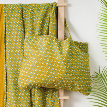 Pack Toalha Pareo + Bolsa Sisena ocre praia