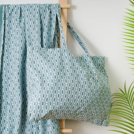 Pack Toalha Pareo + Bolsa Walia água marinha praia