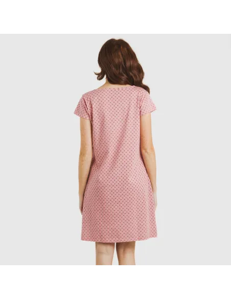 Vestido algodão Leonor marsala vestidos-mulher
