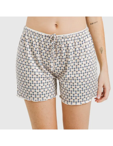 Pijama alças mulher soft Ortiz azul pijamas-curtos-mulher