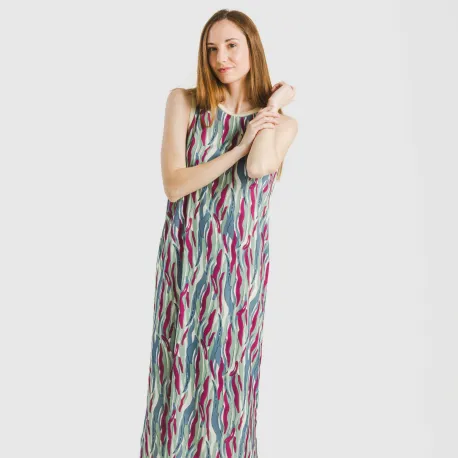 Vestido comprido alças satén Farell vestidos-mulher