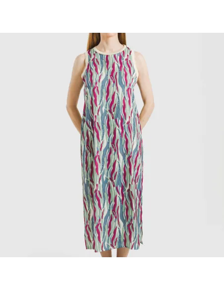 Vestido comprido alças satén Farell vestidos-mulher