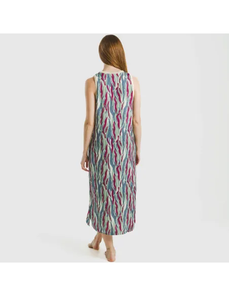 Vestido comprido alças satén Farell vestidos-mulher