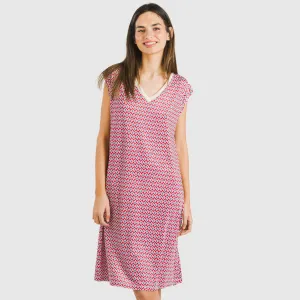 Vestido curto manga fluida...