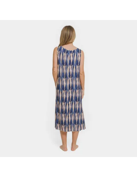 Vestido midi alças soft Gavidia azul vestidos-mulher