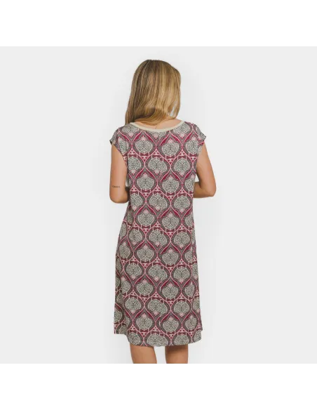 Vestido curto manga fluida soft Georgia beringela vestidos-mulher