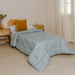 Edredão estampado Cris azul...