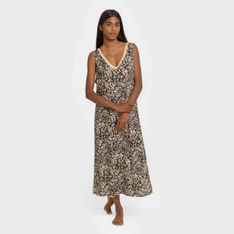 Vestido midi alças soft Miquela preto vestidos-mulher