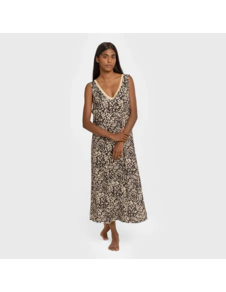 Vestido midi alças soft Miquela preto vestidos-mulher