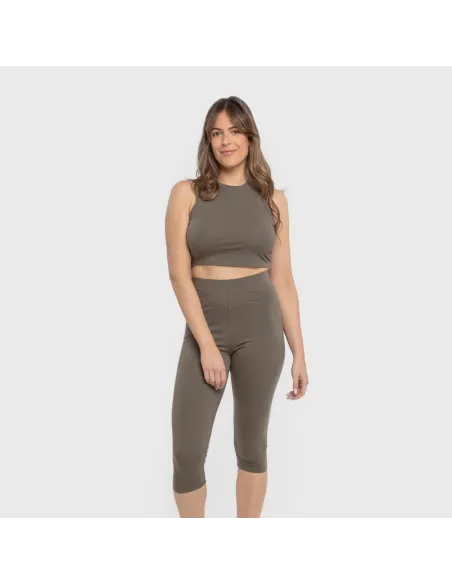 Top alças algodão desportivo liso roupa-para-estar-por-casa