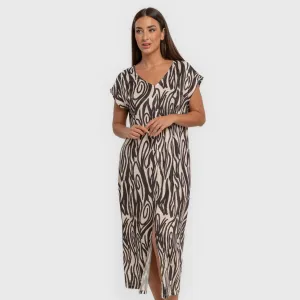 Vestido comprido manga...