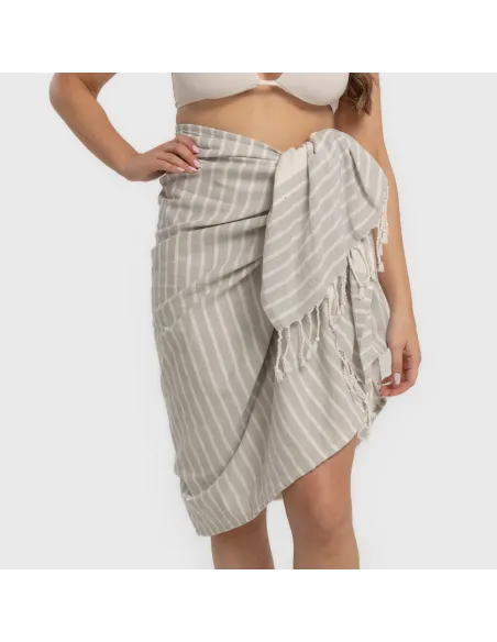 Pack Toalha Pareo + Bolsa Raya algodão praia