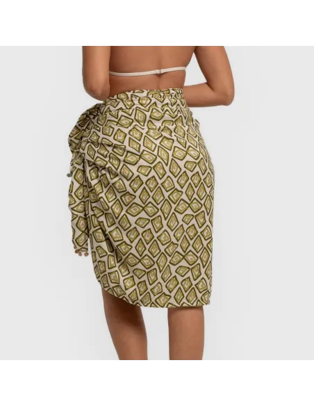 Pack Toalha Pareo + Bolsa Liuvia verde caça praia