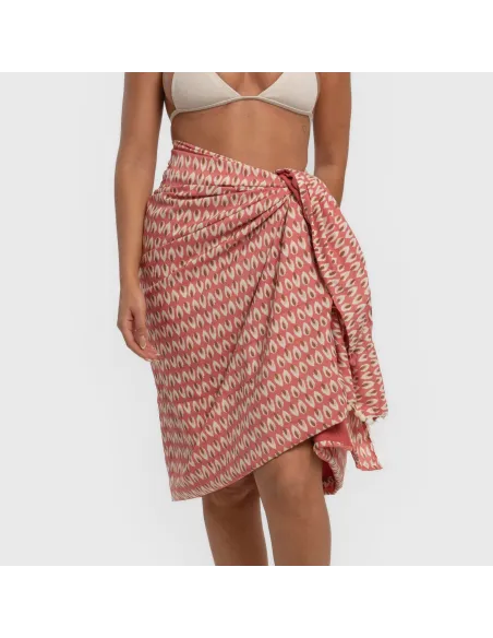 Pack Toalha Pareo + Bolsa Tana marsala praia