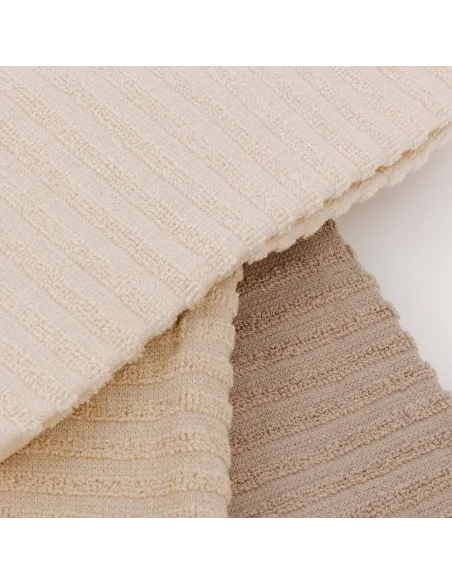 Conjunto 3 panos de cozinha algodão liso natural/cinza/topo conjunto-de-panos
