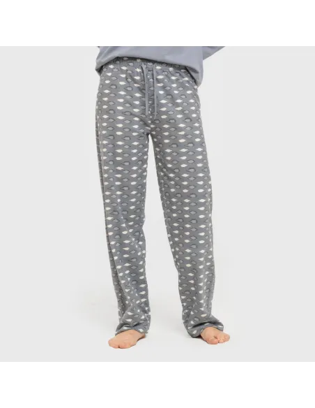 Pijama algodão Ocean azul indigo pijamas-compridos-de-mulher