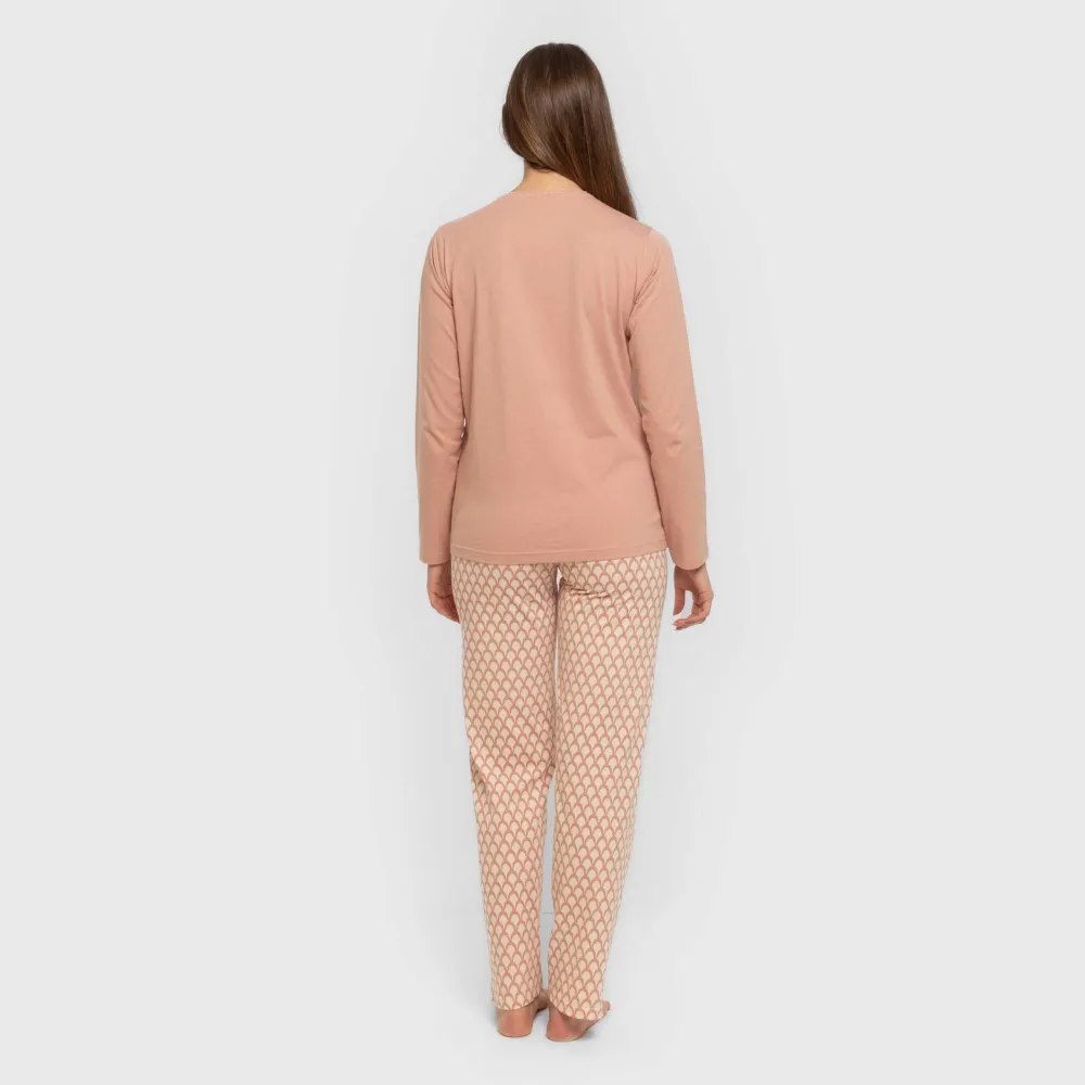 Pijama algodão Dunia rosa keike pijamas-compridos-de-mulher