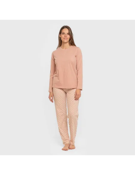 Pijama algodão Dunia rosa keike pijamas-compridos-de-mulher