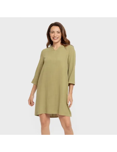 Túnica linho mulher lisa roupa-para-estar-por-casa
