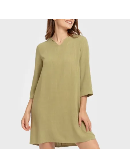 Túnica linho mulher lisa roupa-para-estar-por-casa