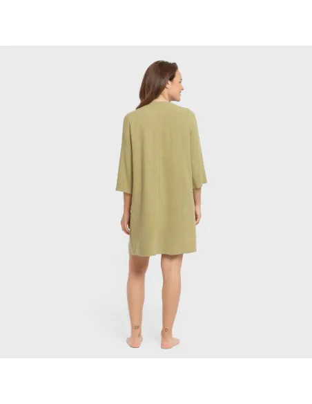 Túnica linho mulher lisa roupa-para-estar-por-casa