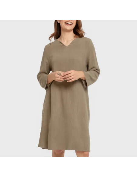 Túnica linho mulher lisa roupa-para-estar-por-casa