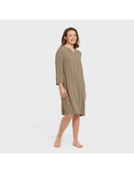 Túnica linho mulher lisa roupa-para-estar-por-casa