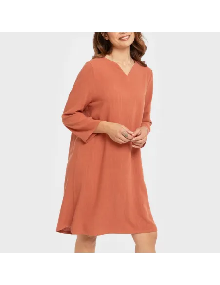 Túnica linho mulher lisa roupa-para-estar-por-casa