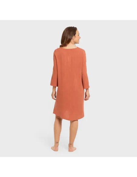 Túnica linho mulher lisa roupa-para-estar-por-casa