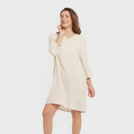 Túnica linho mulher lisa roupa-para-estar-por-casa