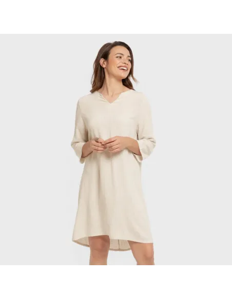 Túnica linho mulher lisa roupa-para-estar-por-casa