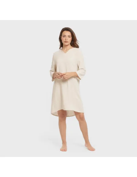 Túnica linho mulher lisa roupa-para-estar-por-casa