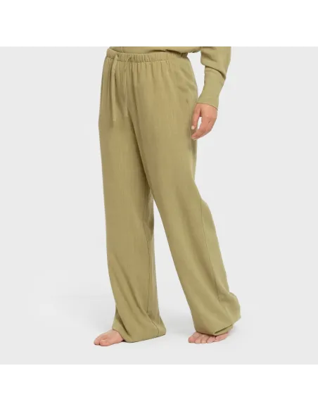 Calças linho mulher liso roupa-para-estar-por-casa