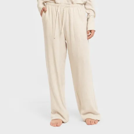 Calças linho mulher liso roupa-para-estar-por-casa
