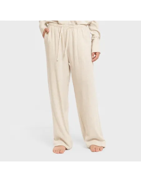 Calças linho mulher liso roupa-para-estar-por-casa