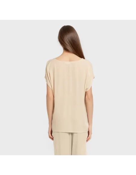 Camisola manga fluída viscosa bambula lisa roupa-para-estar-por-casa