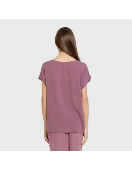 Camisola manga fluída viscosa bambula lisa roupa-para-estar-por-casa