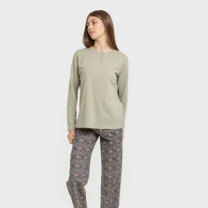 Pijama algodão Gabi verde... 2