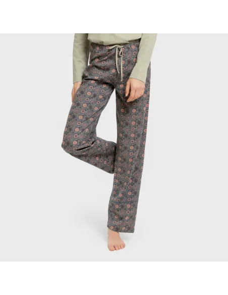 Pijama algodão Gabi verde claro pijamas-compridos-de-mulher