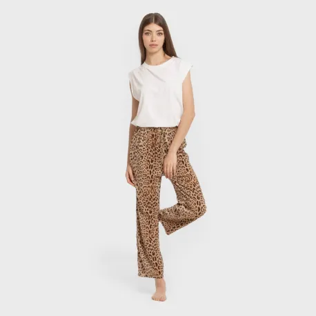 Calças viscosa Leo pantalones-comodos-mujer