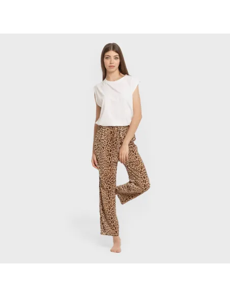 Calças viscosa Leo pantalones-comodos-mujer